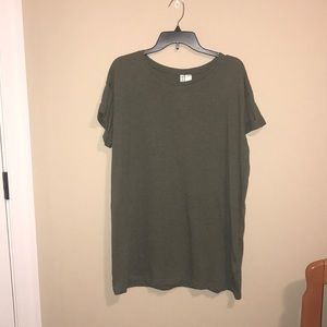 tshirt dress, dark green